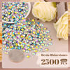 Picture of 2500PCS 5mm Resin Rhinestones in Bulk (AB), Bedazzling Flatback Crystals for Crafts DIY Nail Decoration, Gems Charms for Tumbler Shoes Clothing Fabric with Pickup Pen and Tweezers