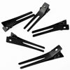 Picture of Wobe Hairdressing Double Prong Curl Clips, 50pcs 1.8" Metal Alligator Hairpins for Hair Bow Pin Curl, Styling Clips for Hair Salon Barber (Black)