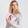 Picture of Vavabox A-Z Personalized Makeup Bag,Birthday Gifts for Women Mom,Gifts for Best Friend,Bride Bridesmaid Cosmetic bag (K, Pink)
