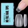 Picture of TOMICCA Short Coffin Gel x Nail Tips, Full Cover Short Nail Tips, 360Pcs Soft Coffin Nails Matte Fake False Acrylic Press on Nail Home DIY Nail Salon 15 Sizes