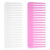 Picture of Large Hair Detangling Comb Wide Tooth Comb for Curly Hair Wet Dry Hair, No Handle Detangler Comb Styling Shampoo Comb(White, Rose Red)