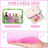 Picture of Large Hair Detangling Comb Wide Tooth Comb for Curly Hair Wet Dry Hair, No Handle Detangler Comb Styling Shampoo Comb(White, Rose Red)