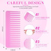 Picture of Large Hair Detangling Comb Wide Tooth Comb for Curly Hair Wet Dry Hair, No Handle Detangler Comb Styling Shampoo Comb(White, Rose Red)