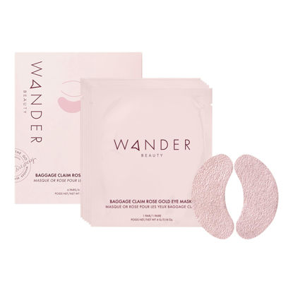Picture of Wander Beauty Baggage Claim - Rose Gold Foil Under Eye Patches For Dark Circles and Puffiness - Under Eye Mask Depuffs & Firms - Brightening Eye Mask for Under Eye Bags (6 Pairs)