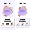 Picture of RAREIUS 8pcs Triangular Powder Puff Face Soft Velvet Makeup Puff for Loose Powder Body Powder Makeup Sponge for Contouring Wet Dry Foundation Blender Sponge Beauty Makeup Tool.(Purple)