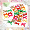Picture of SAWINDA 30PCS Hot Pink Mini Hair Bows 6 Color Small Bows for Hair Red Green Silky Satin Hair Bow Clips Cute Hair Ribbons for Women Bowknot Barrettes Alligator Hair Clips Accessories for Teens Girls