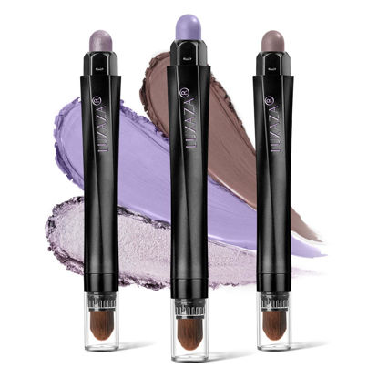 Picture of LUXAZA 3PCS Eyeshadow Stick Sets,Pro Longwear Cream Eye Shadow Sticks Pencil Crayon,Eye Brightener Stick-Lilac Love
