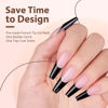 Picture of BTArtboxnails XCOATTIPS French Gel Nails - French Tip Press on Nails, Black Press on Nails, Soft Gel Coffin Nails Tips, Press on Nails Long, Soak Off Acrylic Fake Nails Valentines Day Gift Nail Art