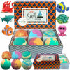 Picture of Kids Bath Bombs with Toys Inside - Organic, Gentle and Kid Safe, Gender Neutral, Bubble Bath Fizzies with Surprise Inside. Spa Bath Fizz Balls. Birthday, Christmas Gift for Kids, Boys, Girls, Toddlers
