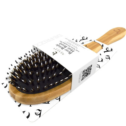 Picture of Boar Bristle Hair Brush - Smoothes & Detangles All Hair Types, Hairbrush for Women, Men & Kids, Brush for Thick Hair, Distributes Oils for Natural Shine & Stimulates Scalp