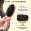 Picture of Boar Bristle Hair Brush - Smoothes & Detangles All Hair Types, Hairbrush for Women, Men & Kids, Brush for Thick Hair, Distributes Oils for Natural Shine & Stimulates Scalp