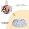 Picture of Barrel Drawstring Makeup Bag Large Cosmetic Bag Make up Bags Toiletry Organizer for Women (Little Blue Flower) (Patent)