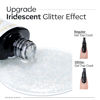 Picture of modelones Glitter Gel Top Coat, Iridescent Silver Mix Glitter Gel Polish No Wipe Top Coat Glossy Sparkly Finish Long Lasting Soak Off Rainbow Shimmer Glitter Gel Nail Polish Nail Art Gift, 10ml