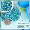 Picture of 5000PCS 3mm Resin Rhinestones in Bulk (Indicolite), Bedazzling Flatback Crystals for Crafts DIY Nail Decoration, Gems Charms for Tumbler Shoes Clothing Fabric with Pickup Pen and Tweezers