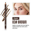 Picture of 6Pcs brow pencil, wooden hard-core eyebrow pencils, eyebrow pencil medium brown, eyebrow and eyeliner pencils, waterproof and sweat-proof, beginner makeup eyebrow pencil, medium brown