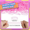 Picture of Teenitor Hair Bands, Rubber Elastics, 300pcs, Pink