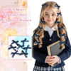 Picture of SAWINDA 20PCS Navy Blue Mini Hair Bows Small Bows for Hair Silky Satin Bows for Women Cute Hair Ribbon Bowknot Barrettes Metal Alligator Hair Bow Clips Accessories for Teens and Girls