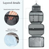 Picture of Maliton Toiletry Bag for Men & Women | Large Toiletry Bags for Traveling | Hanging Compact Hygiene Bag with 4 Compartments | Waterproof Bathroom Shower Bag (Gray)