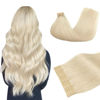 Picture of DOORES Tape in Hair Extensions Human Hair Platinum Blonde 18 Inch 50g 20pcs Real Human Hair Extensions Tape in Skin Weft Real Straight Natural Hair Extensions
