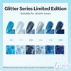 Picture of modelones Gel Nail Polish Set 6 Colors Blue Glitter Galaxy Dark Blue 9D Cat Eye Gel Nail Polish with Magnet Light Blue White Shimmer Pearl Soak Off Led Nail Art DIY Salon Gift For Women