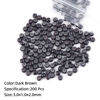 Picture of Vlasy 200Pcs Nano Rings Silicone Beads for Nano Ring Human Hair Extensions 5 Color Optional (Dark Brown)
