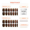Picture of Heyhae Semi Cured Gel Nail Strips | Sun Cured Gel Nail Wraps No LED Lamp Needed Easy Apply & Remove | Includes 28 Strips, 1 Prep Pad, 1 Nail File & 1 Wooden Stick - Hey, Coffee Run?