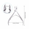 Picture of Mudder 3 Packs Cuticle Nippers Cutter Tool Stainless Steel Nail Cuticle Trimmer Remover with Pointed Blade Scissors Pedicure Manicure Tool for Fingernails Nails Care and Toenails(Silver)