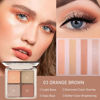 Picture of Eyeshadow Quads Blendable Glitter Matte Eyeshadow Palette, Orange Khaki Nude Champagne Gold Sparkly Four Eyeshadow Palette Makeup,Everyday Nature Long-Lasting Waterproof Women Girls Eye Shadow 3#
