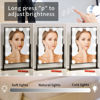 Picture of NUSVAN Vanity Mirror with Lights,Makeup Mirror with Lights,3 Color Lighting Modes Detachable 10X Magnification Mirror Touch Control,360°Rotation,White
