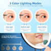Picture of 10x Magnifying Mirror with Light, Large 6" Rechargeable 3 Color Modes Dimming Lighted 10x Magnified Mirror with Light, Travel High Magnification 10x Magnifying Mirror with Suction Cups & Table Stand