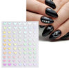 Picture of JMEOWIO 12 Sheets Aurora Nail Art Stickers Decals Self-Adhesive Pegatinas Uñas Glitter Holographic Star Heart Nail Supplies Nail Art Design Decoration Accessories