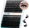 Picture of Eyelash Clusters Fluffy Lash Clusters Thick 280pcs Cluster Eyelash Extensions DIY At Home Individual Lashes Cluster Lashes by GEMERRY（60P+80P-10-18mm)