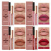 Picture of LANGMANNI 4pcs Matte Lipstick with Lipliners Durable Makeup Set,Long-Lasting Non-Stick Cup Not Fade Waterproof Pigmented Velvet Lipgloss Kit Beauty Cosmetics Makeup Gift for Girls(#9+10+11+12)