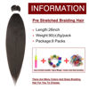 Picture of Pre-Stretched Braiding Hair 26''-8 Packs Synthetic Braiding Hair, Hair Extensions For Braids, Hot Water Setting Professional Soft Yaki Straight Texture (26Inch,#4)