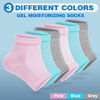 Picture of TEAWOO 18 Pairs Moisturizing Heel Socks for Cracked Heel Treatment, Foot Care Toeless Socks to Soften and Hydrate Dry Cracked Feet Heels, Cracked Heel Repair Socks, Gel Socks for Dry Cracked Feet