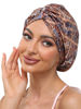 Picture of Adjustable Silk Satin Bonnet for Sleeping: Night Cap for Women Men Large Long Curly Hair Braid Wrap with tie Elastic Drawstring Band Stay on Head Unisex - Bohemia Yellow
