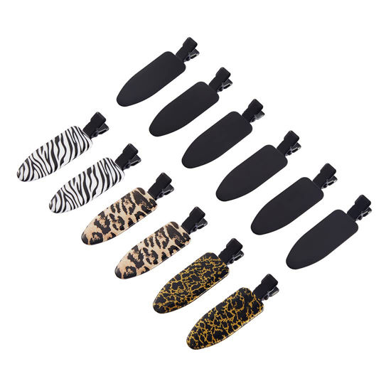 Picture of minihope 12 Pieces Soft Hair Clips Hair Setting Clips Flat Clips for Hair 12 Cont (Animal)…