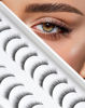 Picture of Natural Lashes Short Lashes Natural Eyelashes Natural Look False Eyelashes Wispy Lashes for Samll Eyes Fake Eyelashes 10 Pairs 10mm Bluebell