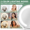 Picture of ROLOVE Vanity Mirror with Lights, 12 Inch Light Up Makeup Mirror, LED Makeup Mirror with Lights for Bedroom Tabletop, Smart Touch Control 3 Colors Dimmable, 360° Rotation, White