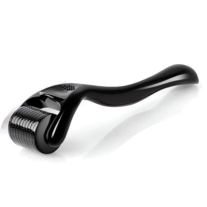 Picture of 540 Titanium Derma Roller For Face Hair Beard，Scalp Derma Roller， Beard Microneedle Roller，Personal Use Microneedling Roller Microdermabrasion Cosmetic Beauty Instrument For Men Women（Black1.O）