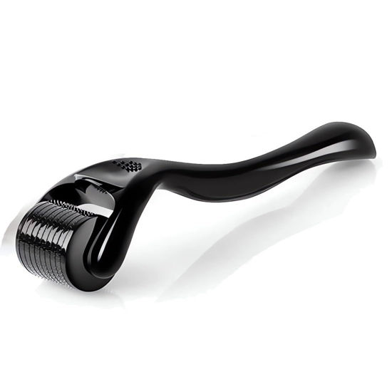 Picture of 540 Titanium Derma Roller For Face Hair Beard，Scalp Derma Roller， Beard Microneedle Roller，Personal Use Microneedling Roller Microdermabrasion Cosmetic Beauty Instrument For Men Women（Black1.O）