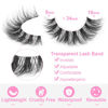 Picture of False Lashes Clear Band Faux Mink Lashes Fluffy Wispy Eyelashes Cat Eye 16mm Natural D Curl Lashes Cat Eye Strip Eyelashes Pack by Kiromiro, 14 Pairs