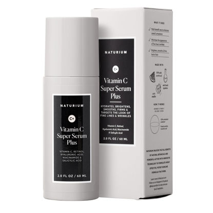 Picture of Naturium Vitamin C Super Serum Plus Jumbo, Smoothing Face Care, plus Retinol, Hyaluronic Acid, Niacinamide & Salicylic Acid, 2 oz