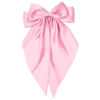 Picture of Large Hair Bows for Women Pink Silky Satin Hair Bow Hair Clips Long Tail French Hair Ribbon Coquette Bows Hair Barrettes for Girls