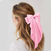 Picture of Large Hair Bows for Women Pink Silky Satin Hair Bow Hair Clips Long Tail French Hair Ribbon Coquette Bows Hair Barrettes for Girls
