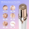 Picture of Facial Hair Remover for Women- as Seen on TV Painless Face Shaver -Mini Hair Remover, Electric Razor Shaver Portable Bikini Epilator for Lips, Chin, Armpit, Peach Fuzz, Fingers, Neck, Cheek (White