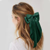 Picture of Large Hair Bows for Women Blackish Green Silky Satin Hair Bow Hair Clips Long Tail French Hair Ribbon Coquette Bows Hair Accessories for Girls