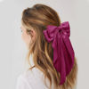Picture of Large Hair Bows for Women Purple Red Silky Satin Hair Bow Hair Clips Long Tail French Hair Ribbon Coquette Bows Hair Accessories for Girls