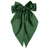 Picture of Large Hair Bows for Grass Green Women Silky Satin Hair Bow Hair Clips Long Tail French Hair Ribbon Coquette Bows Hair Accessories for Girls