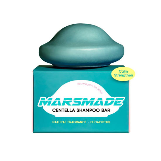 Picture of MARS MADE Centella Shampoo Bar 2.0 - Hydrating & Moisturizing Natural Hair Soap Bar Shampoo for Hair & Scalp Nourishment - Bathing Soap Solid Shampoo for All Hair Types (120g, 4.23oz)